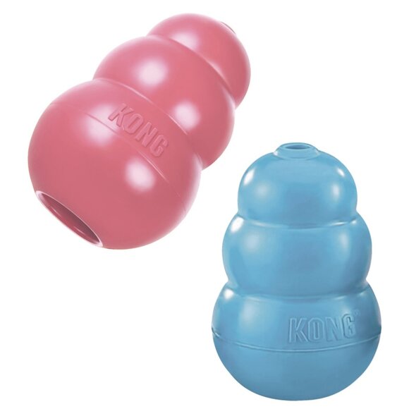 New in Packaging Set of 2 Kong (One Pink & One Blue) Classic Puppy - Size Small - Picture 1 of 3